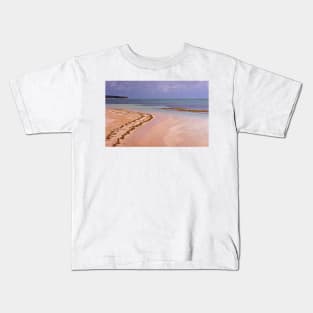 pink soft sand.. Kids T-Shirt